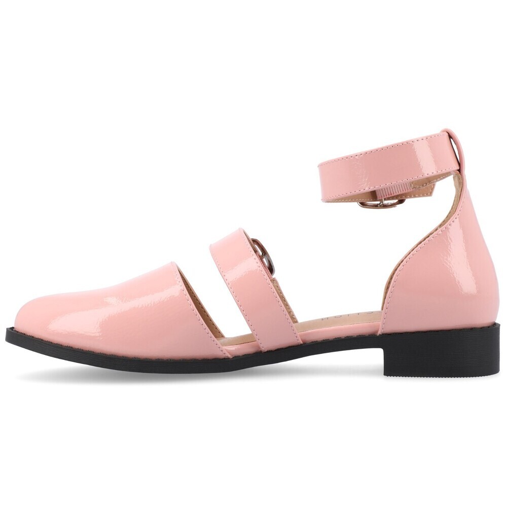 Journee Constance Flats Women's US 7.5 Blush Pink Leather Mary Jane HAWK699
